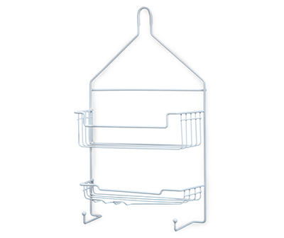 Kenney� Rust-Resistant 2-Tier Hanging Shower Caddy with Suction Cups and Razor Holder, White