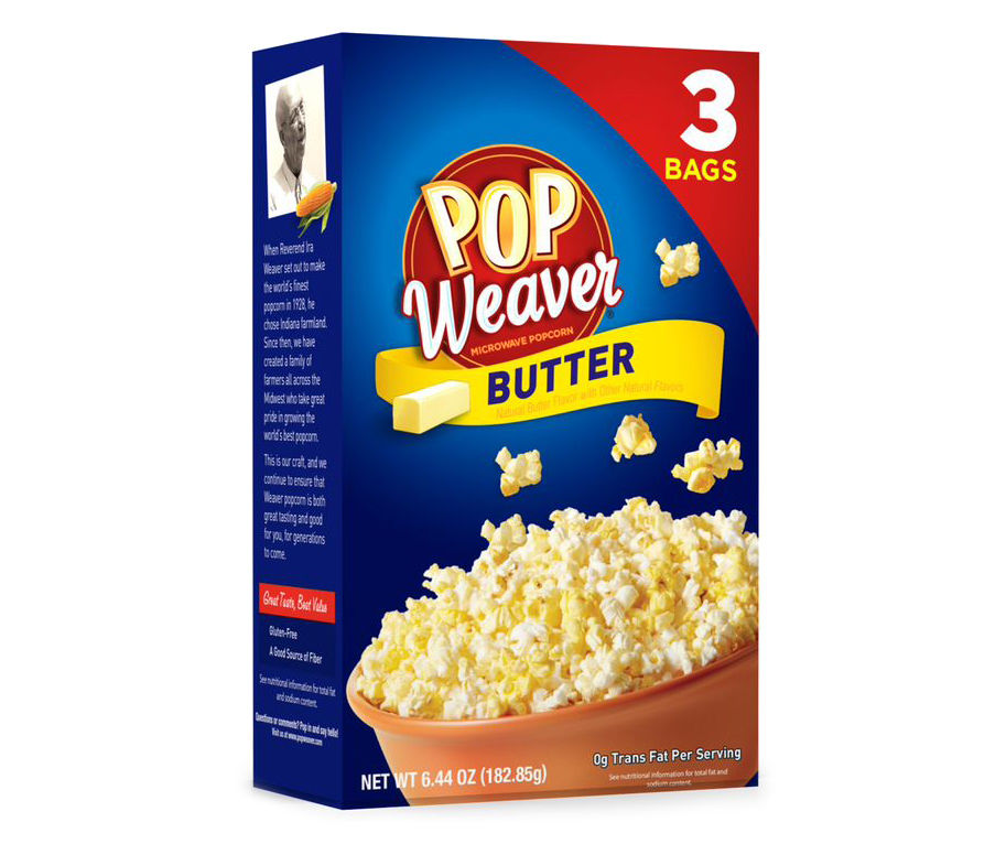 Pop Weaver Butter Microwave Popcorn, 3Count Big Lots
