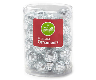 Winter Wonder Lane Disco Ball Mini Ornaments, 32-Pack