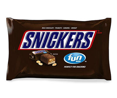 SNICKERS Fun Size Chocolate Bars Candy Bag, 11.18 ounce