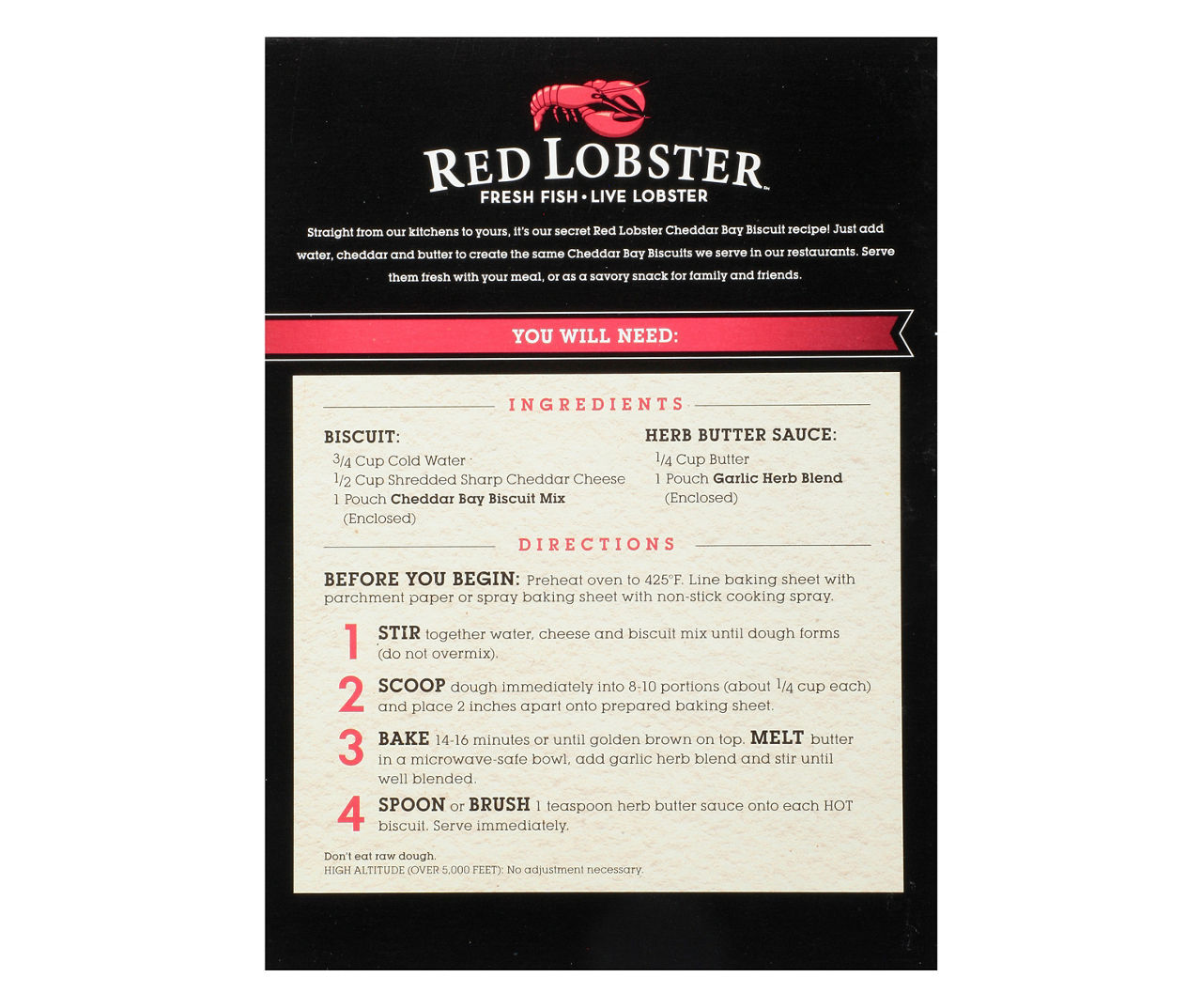 Cheddar Bay Biscuit Mix Bundle. Includes 2-11.36 Oz Boxes of Red Lobster  Cheddar Bay Biscuit Mix! Each Box of Red Lobster Cheddar Biscuit Mix Yields