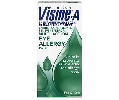 -A Antihistamine + Red Eye Allergy Relief Eye Drops, 0.5 fl. oz