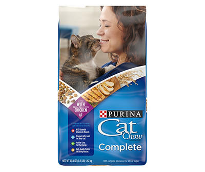 Purina Cat Chow Dry Cat Food, Complete - 3.15 lb. Bag