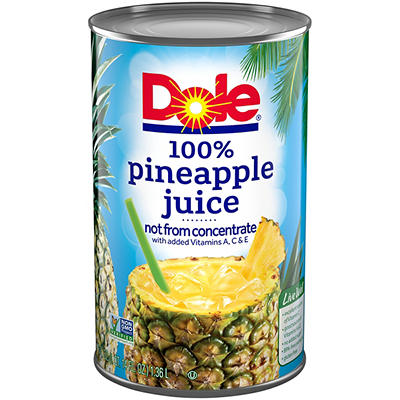 Dole 100% Pineapple Juice 46 fl. oz. Can