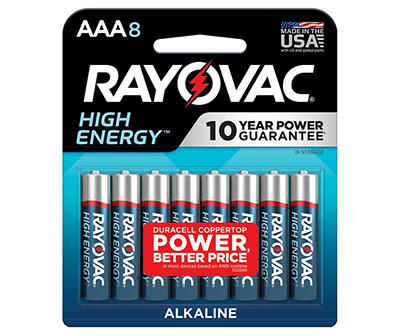 Alkaline AAA Batteries, 8-Count