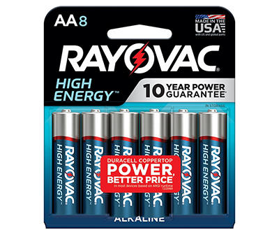 Alkaline AA Batteries, 8-Count