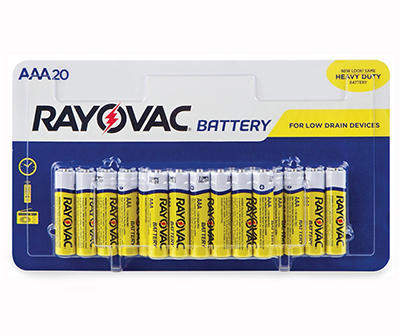 Zinc Carbon "AAA" Batteries, 20-Count 