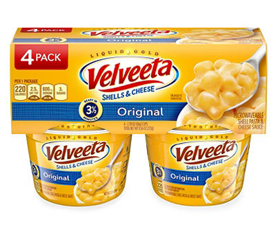 Velveeta 4 Pack Original Shells & Cheese 4 - 2.39 oz Cups