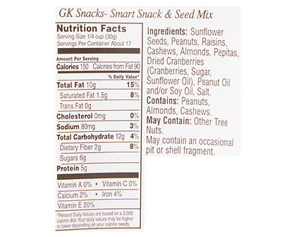 Smart Snack & Seed Mix, 18 Oz.