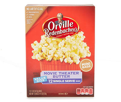 Movie Theater Butter Microwave Popcorn, Single Serve Bag, 12-Count