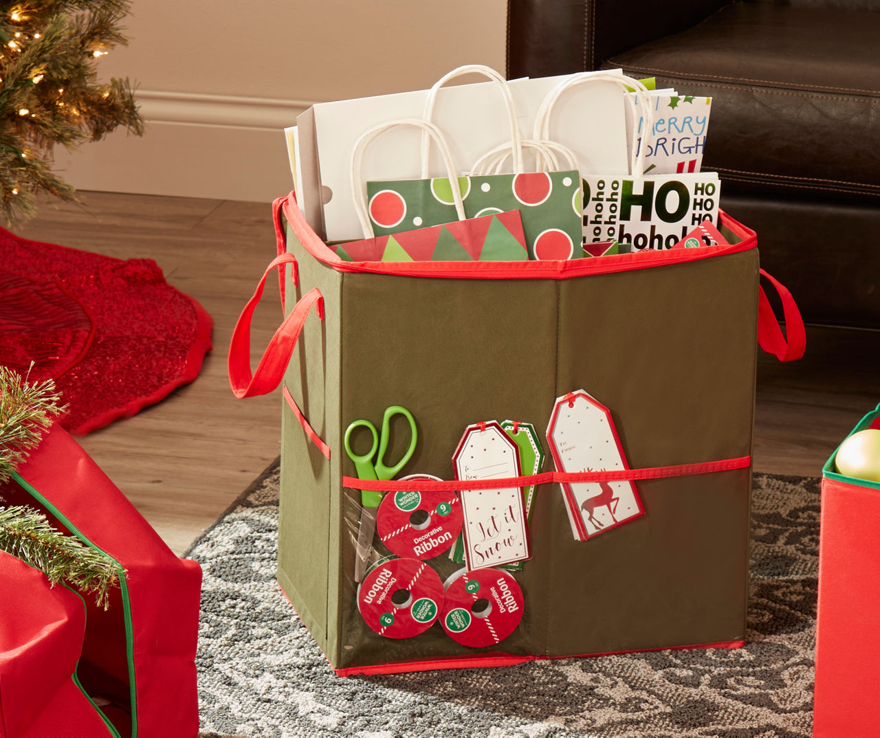 Christmas gift bag discount organizer