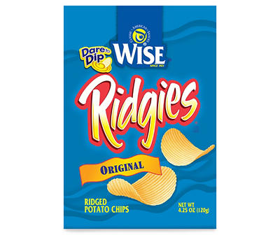 Wise Ridgies Original Ridged Potato Chips 4.25 oz. Bag