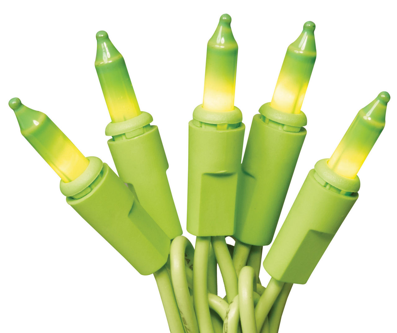 Real Living Neon Green Mini Light Set on Green Wire, 70-Count | Big Lots