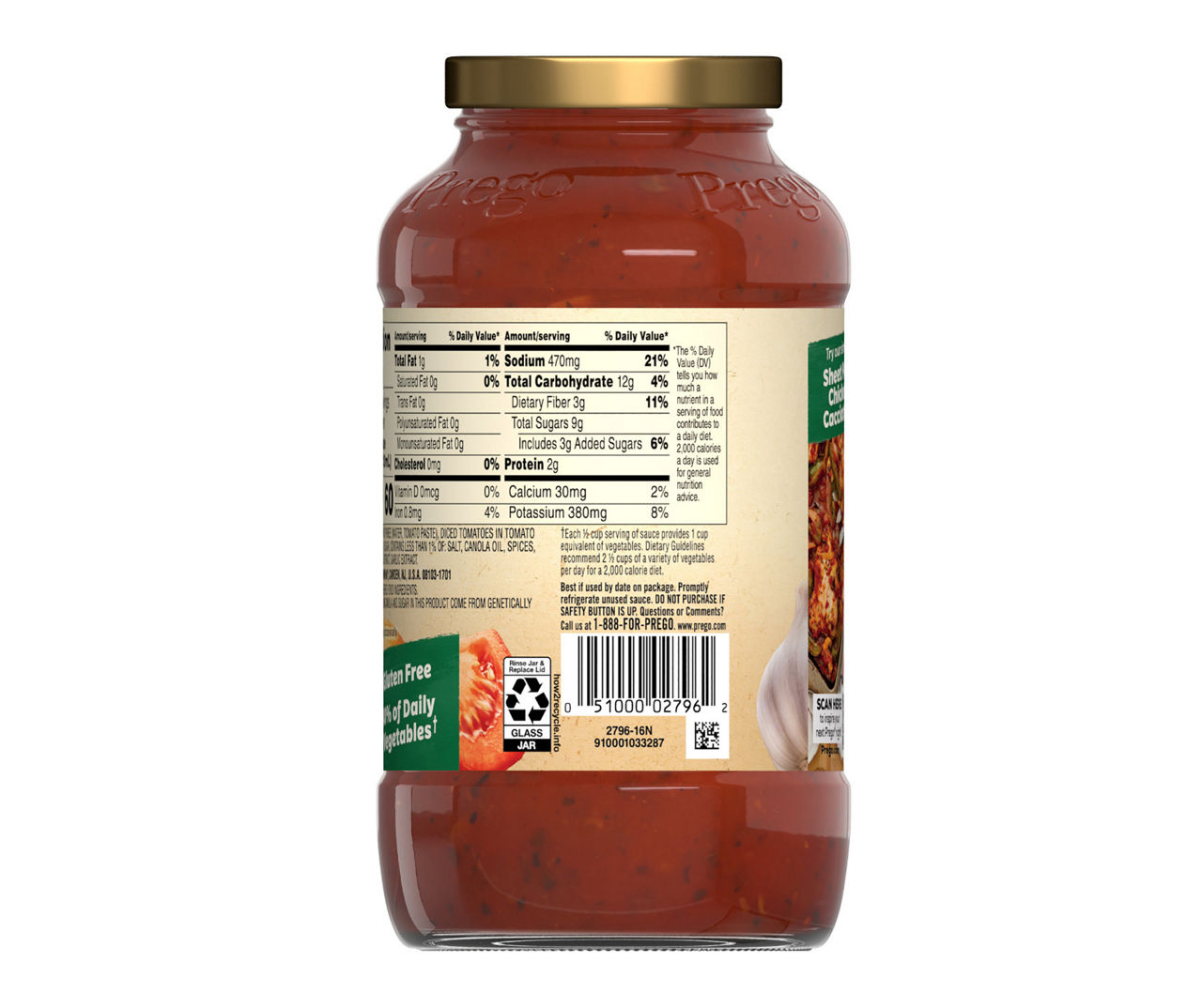 Prego Fresh Mushroom Pasta Sauce, 24 oz Jar