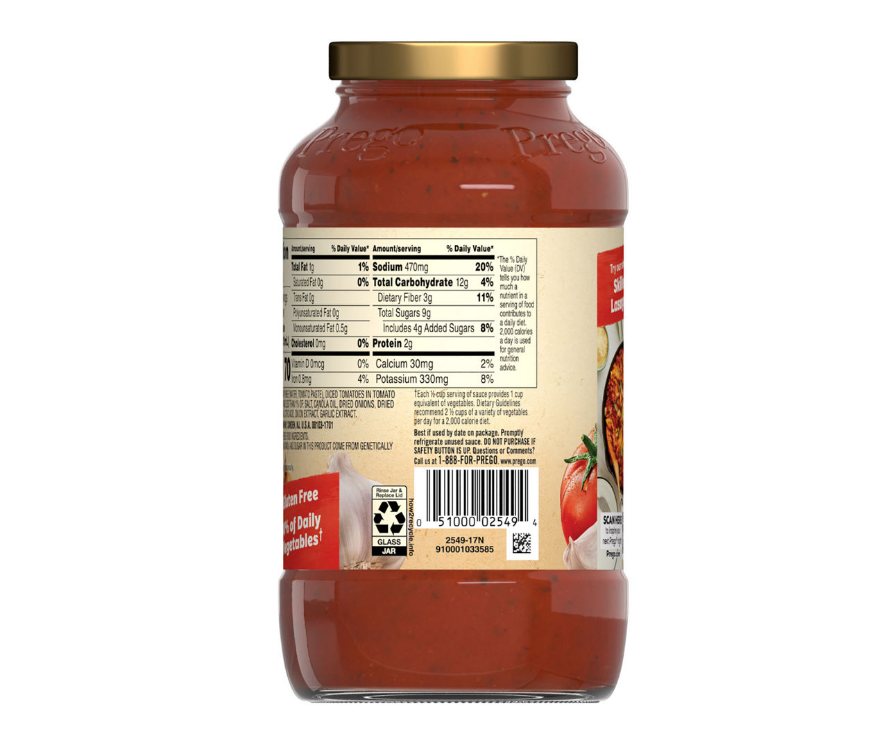 Prego Prego Traditional Pasta Sauce, 24 Oz Jar | Big Lots