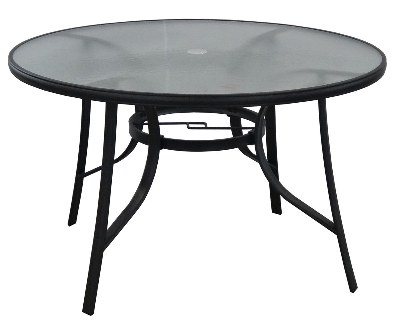 48 inch round glass deals patio table