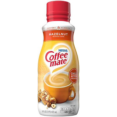 COFFEE MATE Hazelnut Liquid Coffee Creamer, 16 fl. oz. Bottle | Non-Dairy, Lactose-Free, Cholesterol-Free, Gluten-Free Creamer | Refrigerate After Opening(Aseptic)
