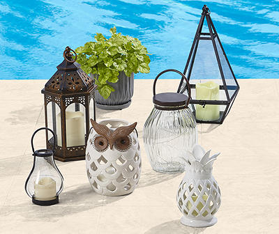 Ceramic Owl Lantern