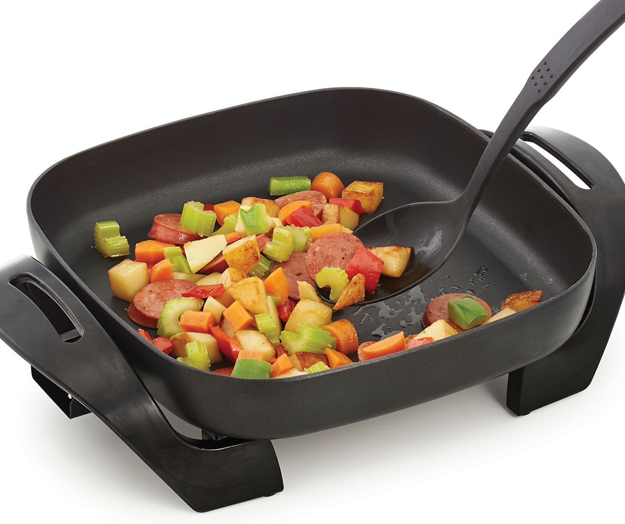 Highland 12-in L x 8.66-in W 1300-Watt Non-stick Electric Skillet in the  Electric Skillets department at