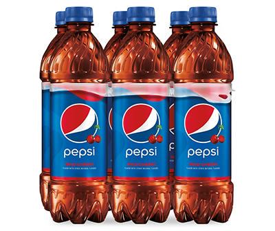 Pepsi Soda Wild Cherry Cola 16.9 Fluid Ounce 6 Count