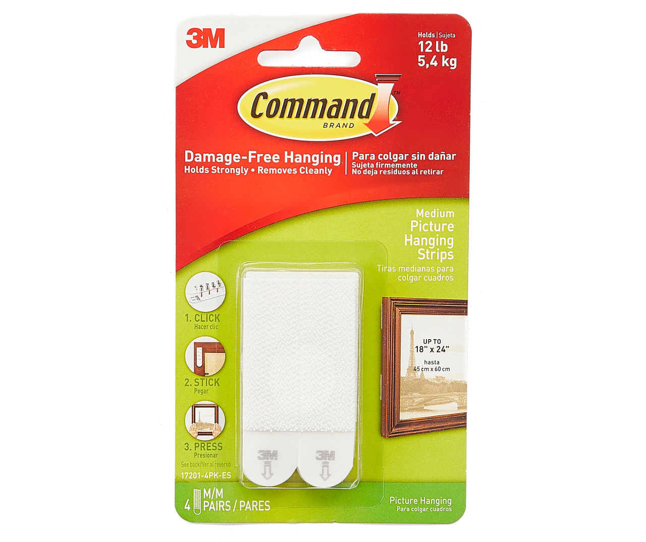3M Command Picture Hanging Strips 4 Pack