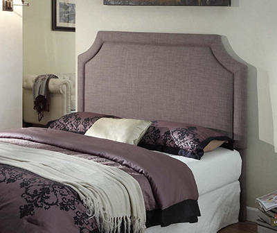 Brown Arched Upholstered Headboard