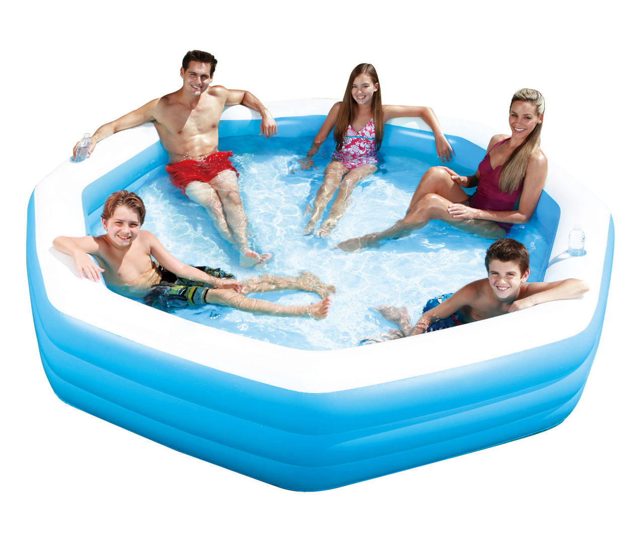 1318L365/2132 Summer Escapes 9ft Octagonal Family Paddling Pool 