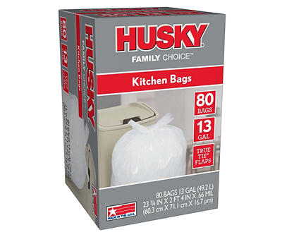 13-Gallon True Tie Kitchen Bags, 80-Count