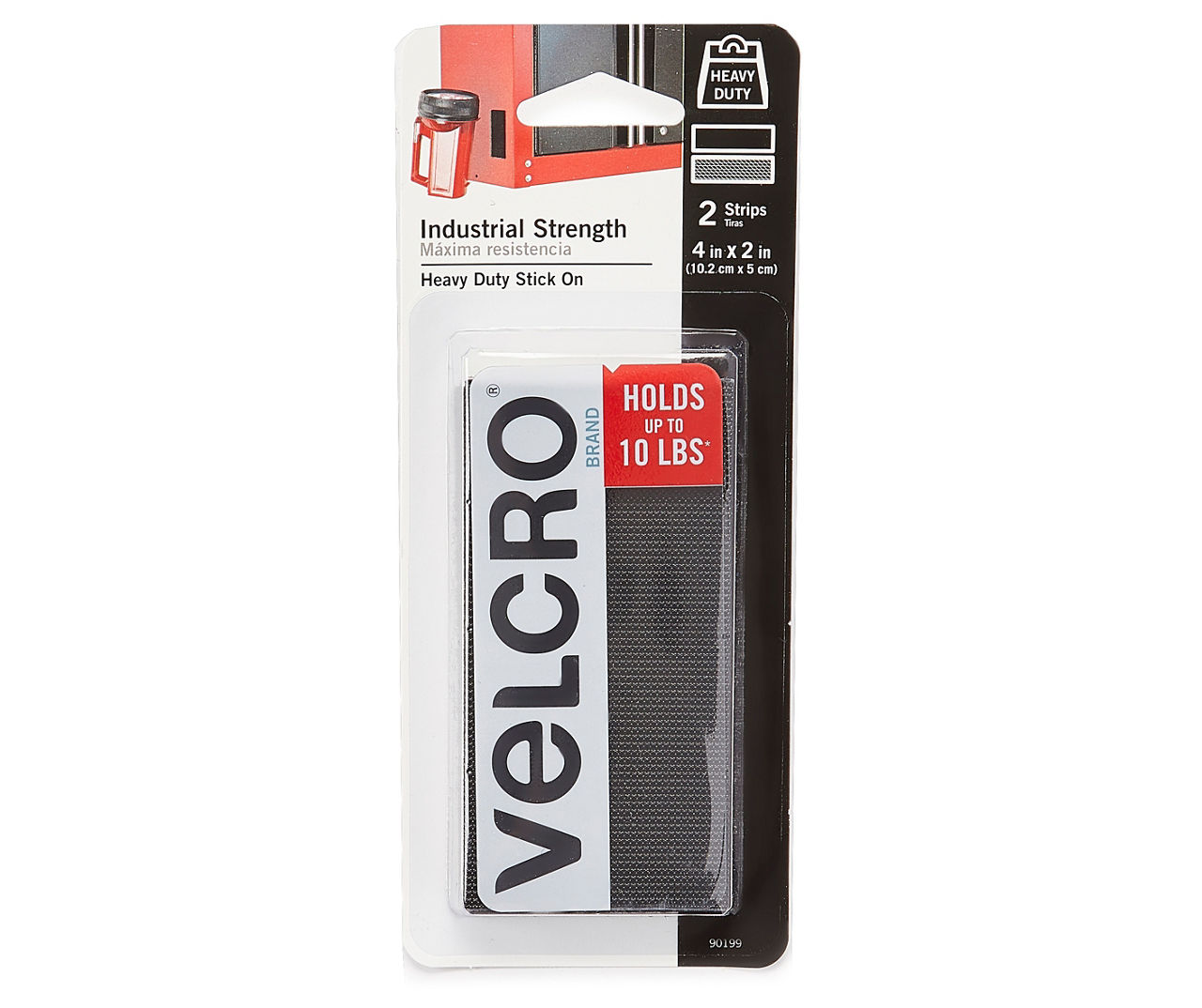 Velcro Black Industrial Strips, 2-Pack | Lots