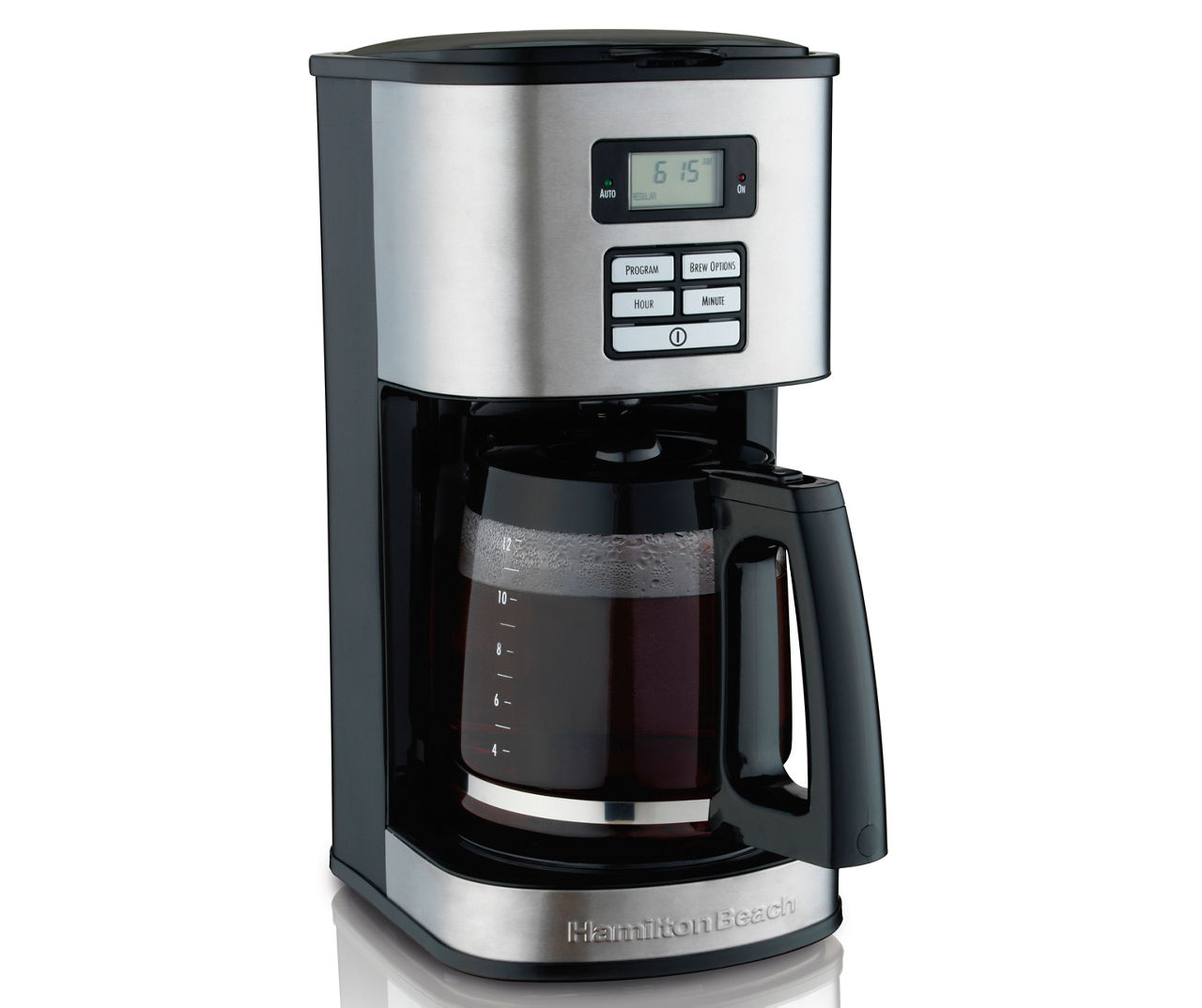 12-Cup Programmable Coffee Maker (Black & Stainless)