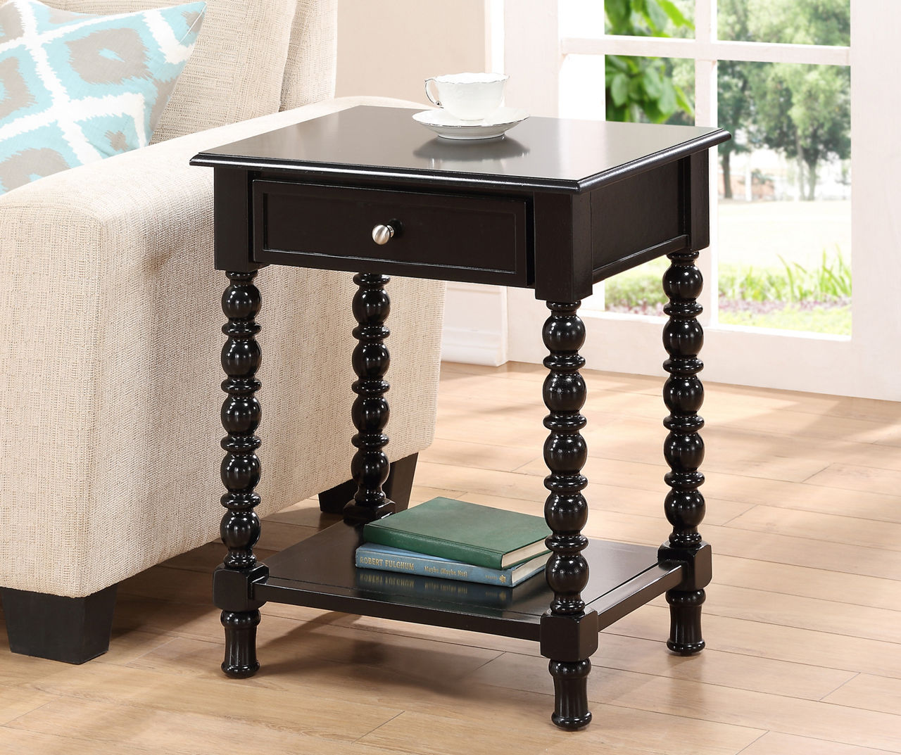 Black Side Table With Drawer Big Lots