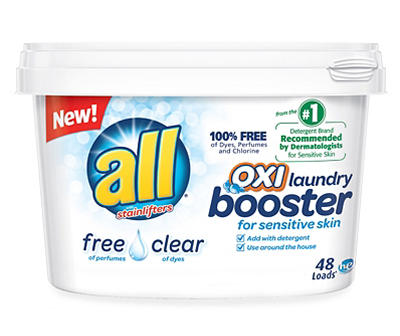 All Free Clear for Sensitive Skin Oxi Laundry Booster 48 Loads 3.25 lb. Tub