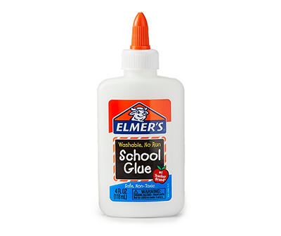 Elmers White Washable School Glue, 4 Fl. Oz.