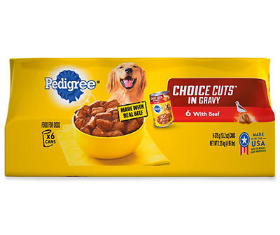 Pedigree Choice Cuts in Gravy with Beef Food for Dogs 6 - 375 g ea
