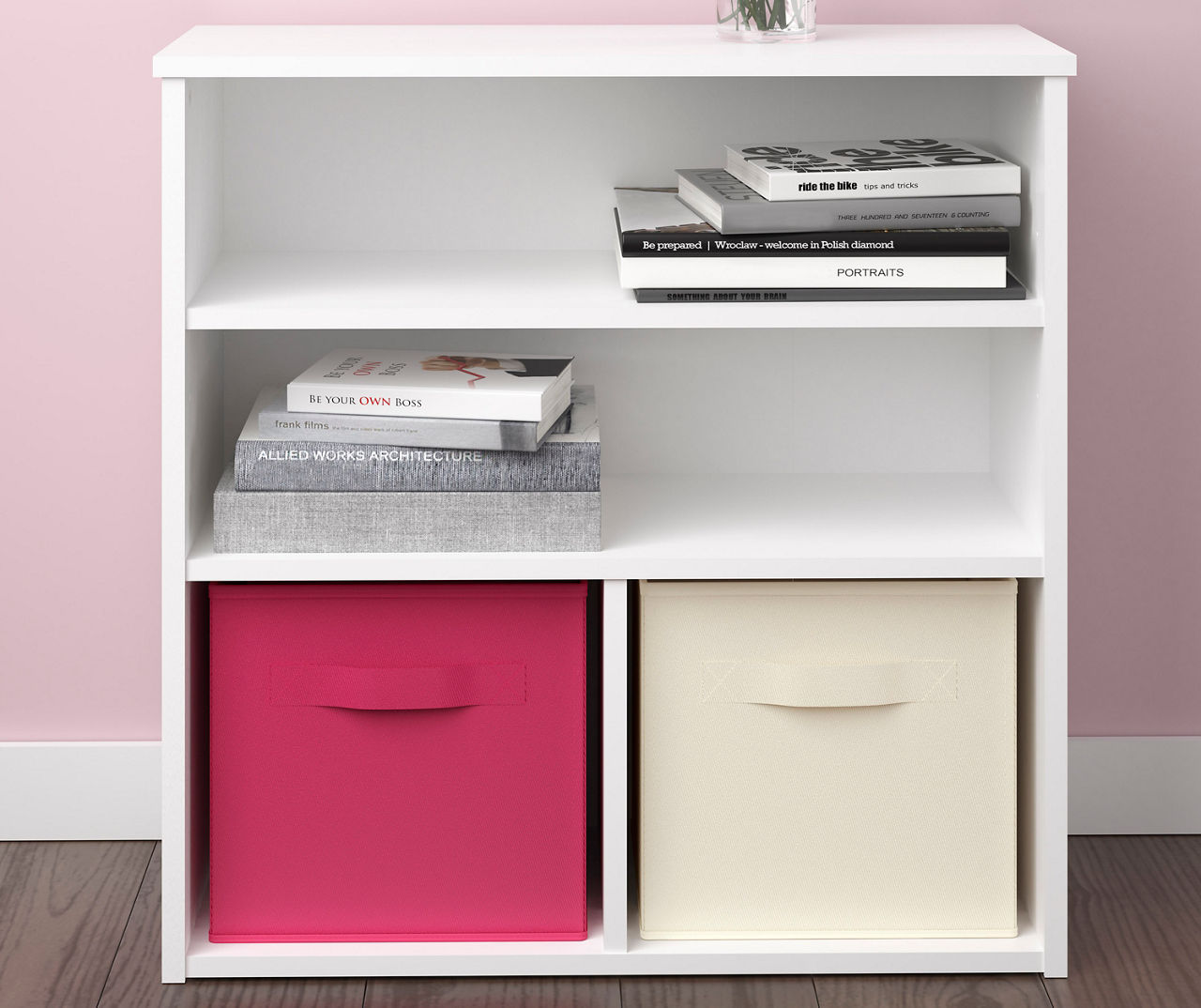 Sauder - Soft White 3-Shelf Storage Cubby