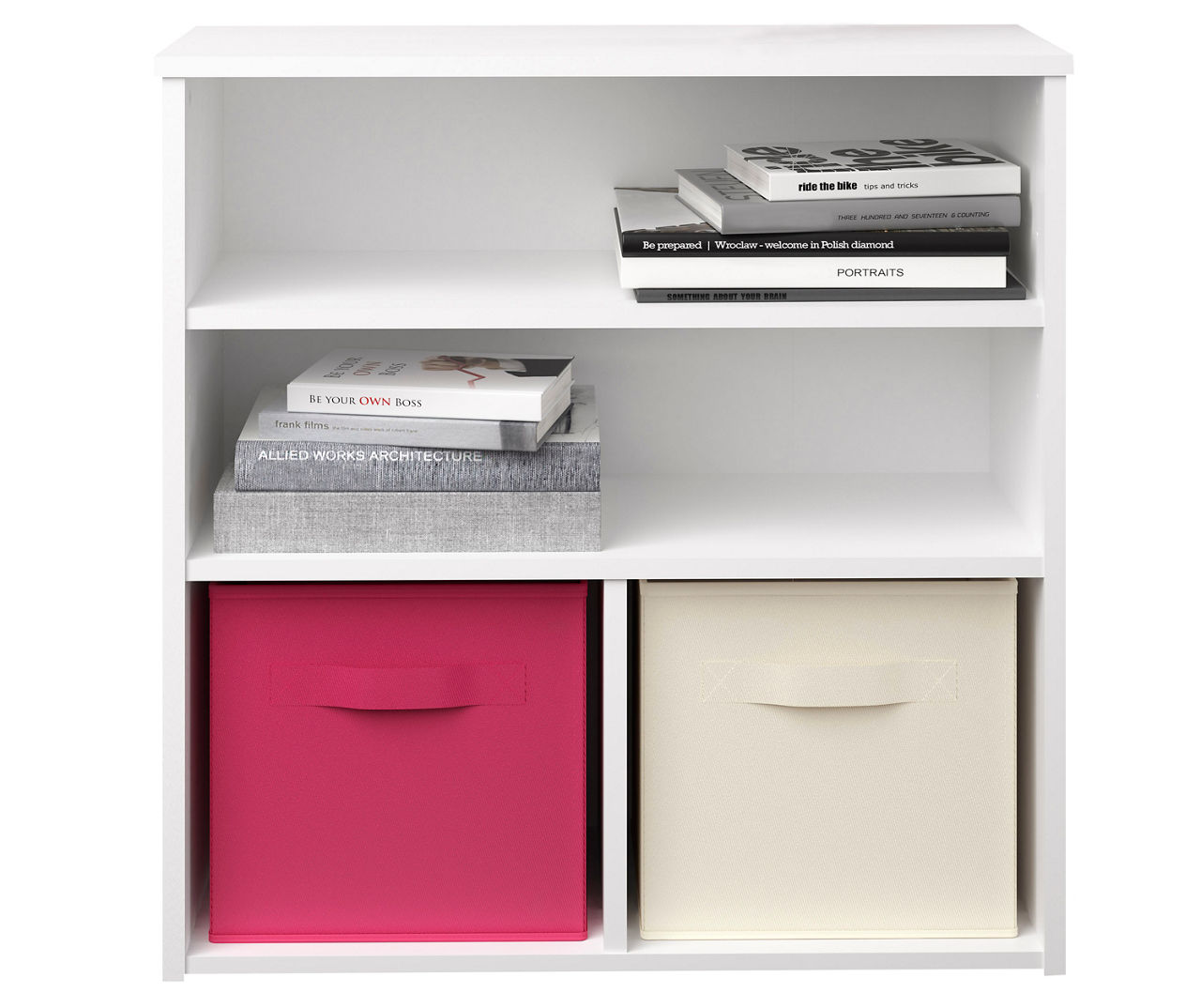 Sauder - Soft White 3-Shelf Storage Cubby