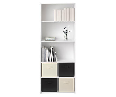 5-Shelf with Cubes White Stipple