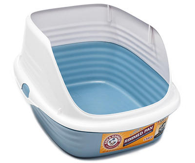 Large Litter Pan with Guard, (18.6" x 15.4" x 10.5")