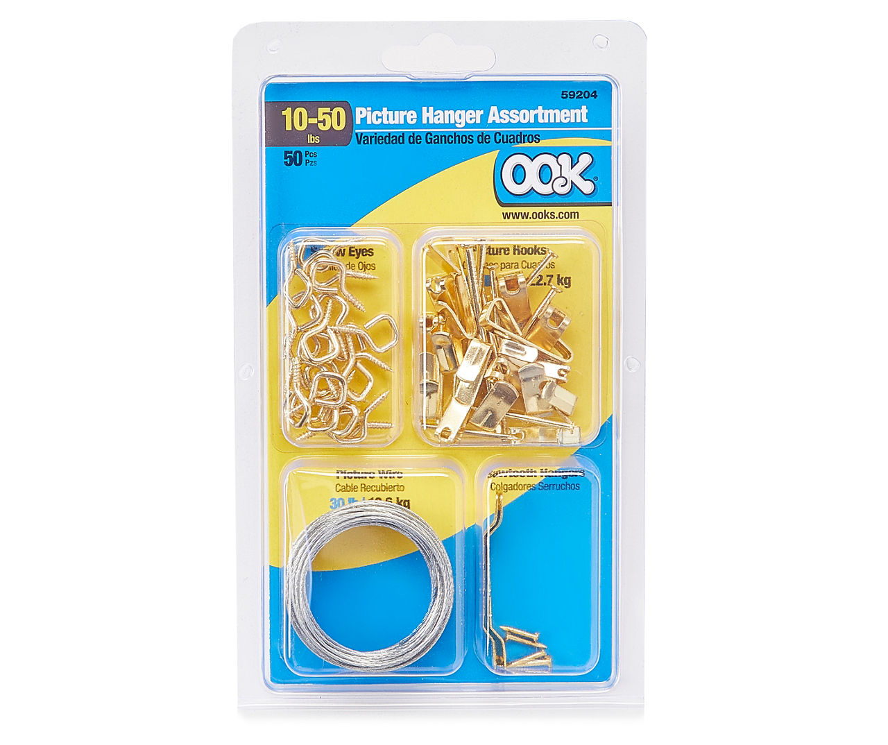 OOK Monkey Hook Picture Hangers, Steel Picture Hanging Hooks