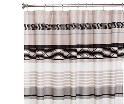 Living Colors? Microfiber Dario Stripe Shower Curtain