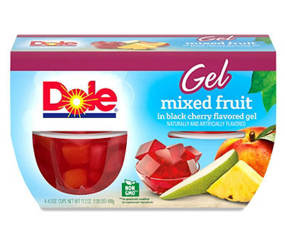 Dole Gel Mixed Fruit 4 - 4.3 oz Cups