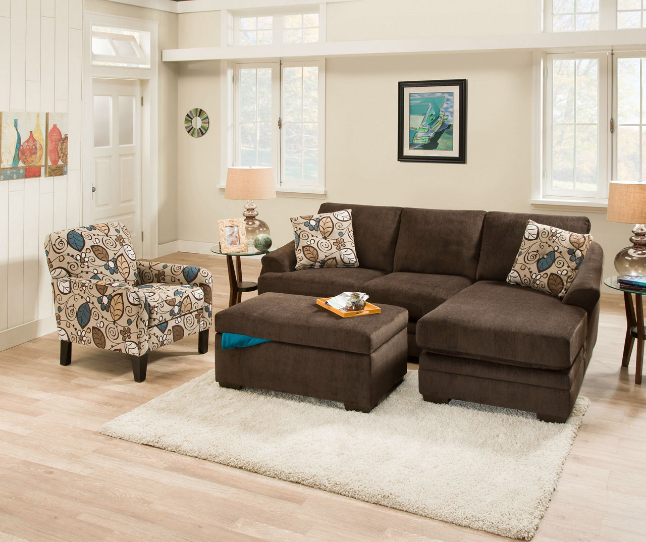 Big lots online brown sectional