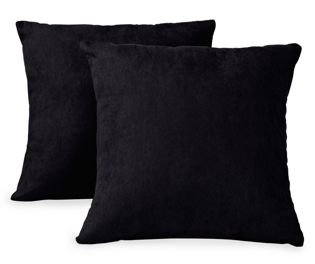 Black couch online pillows