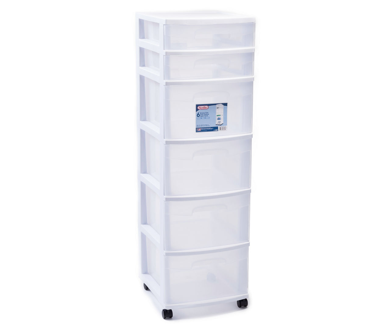 YIYIBYUS 6-Tier Plastic 4-Wheeled Rolling Storage Cart with 6 Drawers  Containers Bins in White HG-LYF6168-251 - The Home Depot