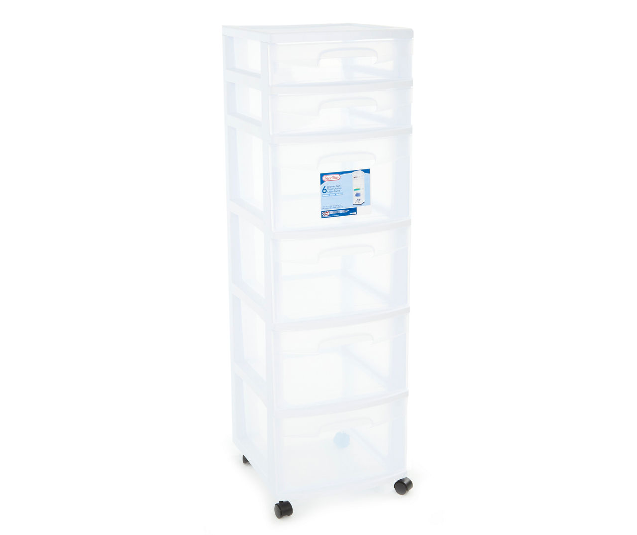 YIYIBYUS 6-Tier Plastic 4-Wheeled Rolling Storage Cart with 6 Drawers  Containers Bins in White HG-LYF6168-251 - The Home Depot