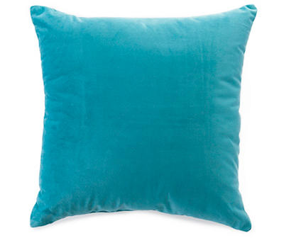 Turquoise Chenille Decorative Pillow