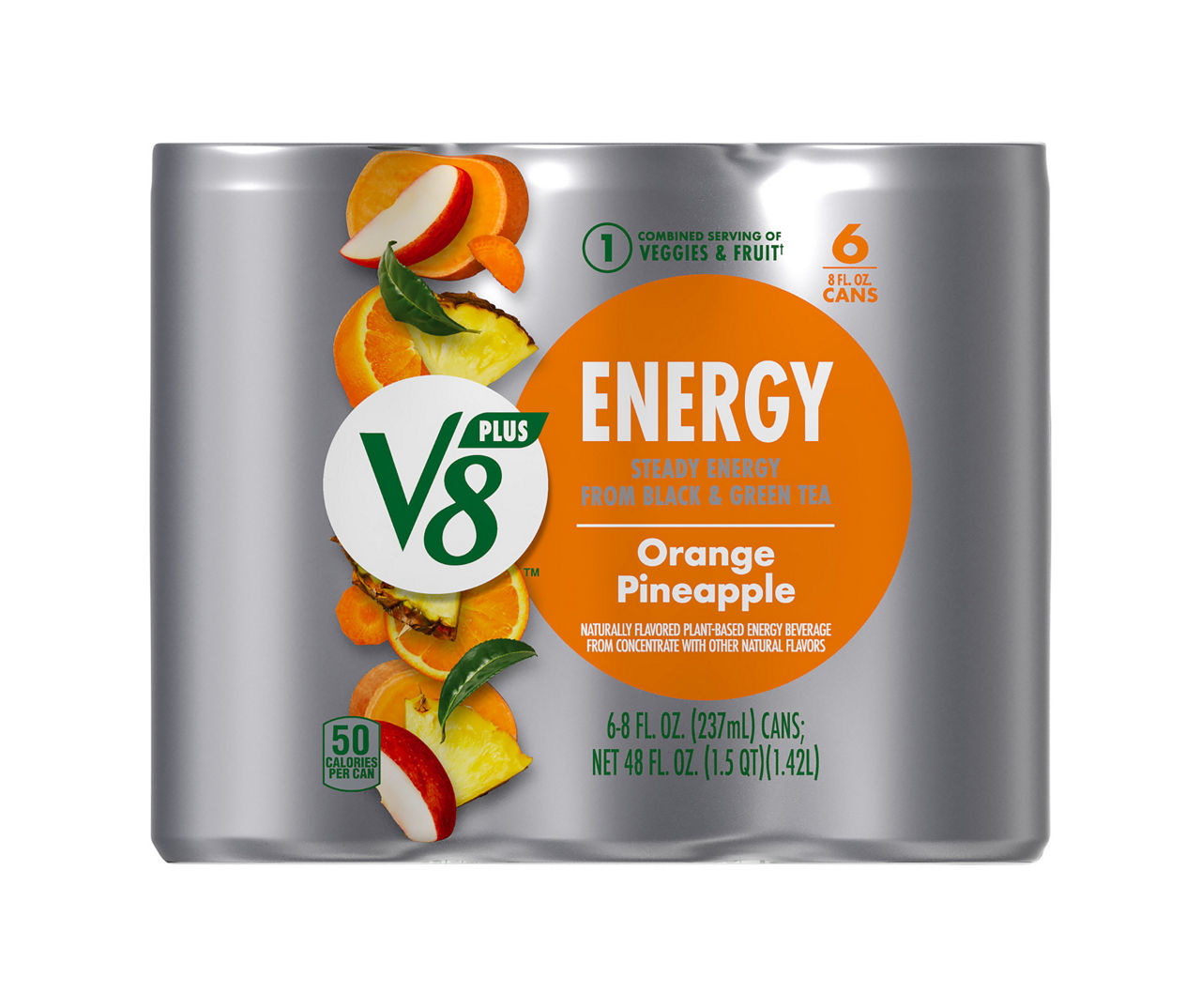 Energy Orange Pineapple Juice Drink, 6-Pack