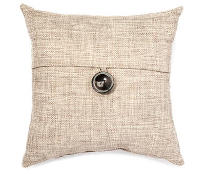 Spencer Linen Button Decorative Pillow