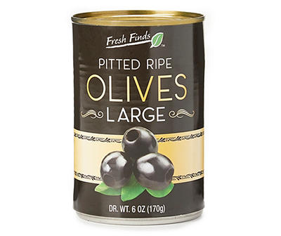 Large Pitted Black Olives, 6 Oz.