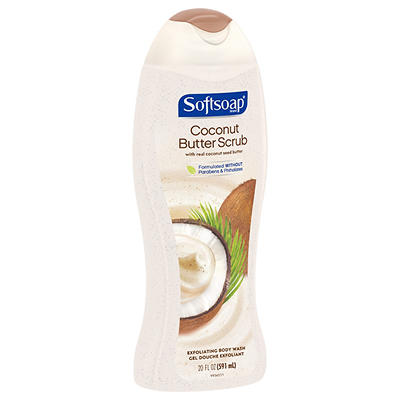 Coconut Butter Body Scrub Exfoliating Body Wash, 15 Oz.